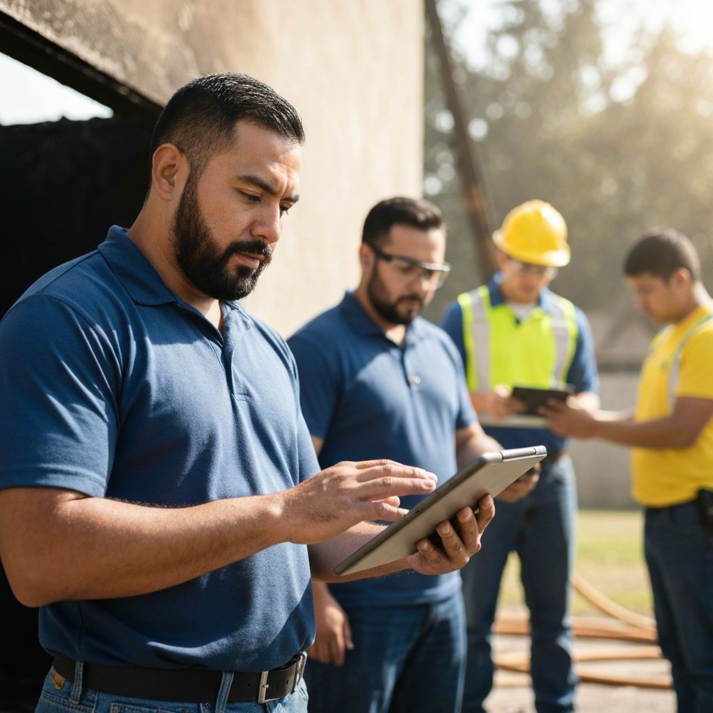 Service contractors at work